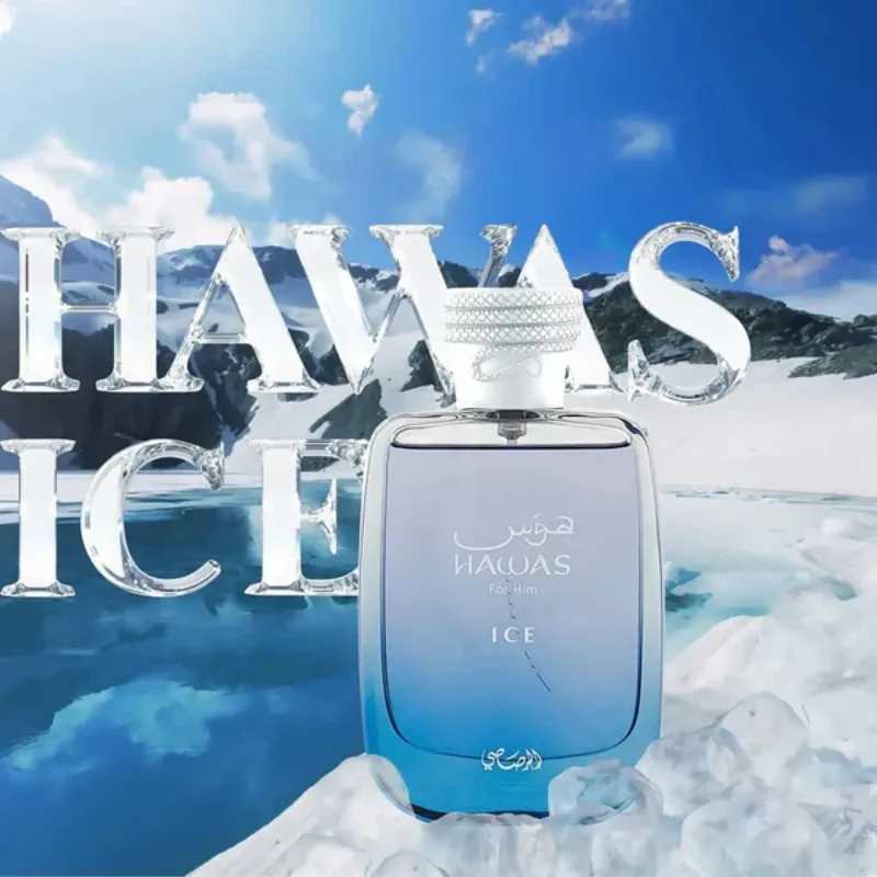 100ml Arab Perfumes RASASI Hawas Ice Eau de Parfum Spray High Quality Lasting Aromatic Perfume Cologne Makeup Present J251122