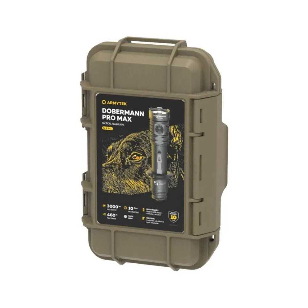 Armytek Dobermann Pro Max Magnet USB Tactical Flashlight Set 2025 New 6500K Cold Light Torch Light Sets C251122