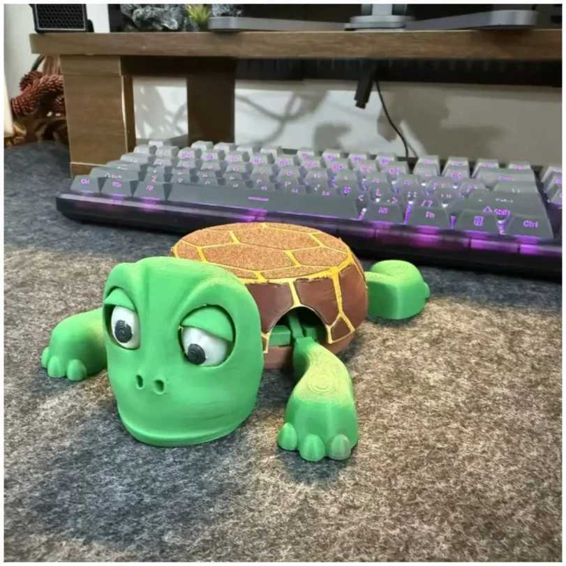 3D Printed Quirky Turtle Coaster Panicked Turtle Insulated Coaster Ornament Stress relieve Funny Bugsy Doll Mug Base Decoration C251122