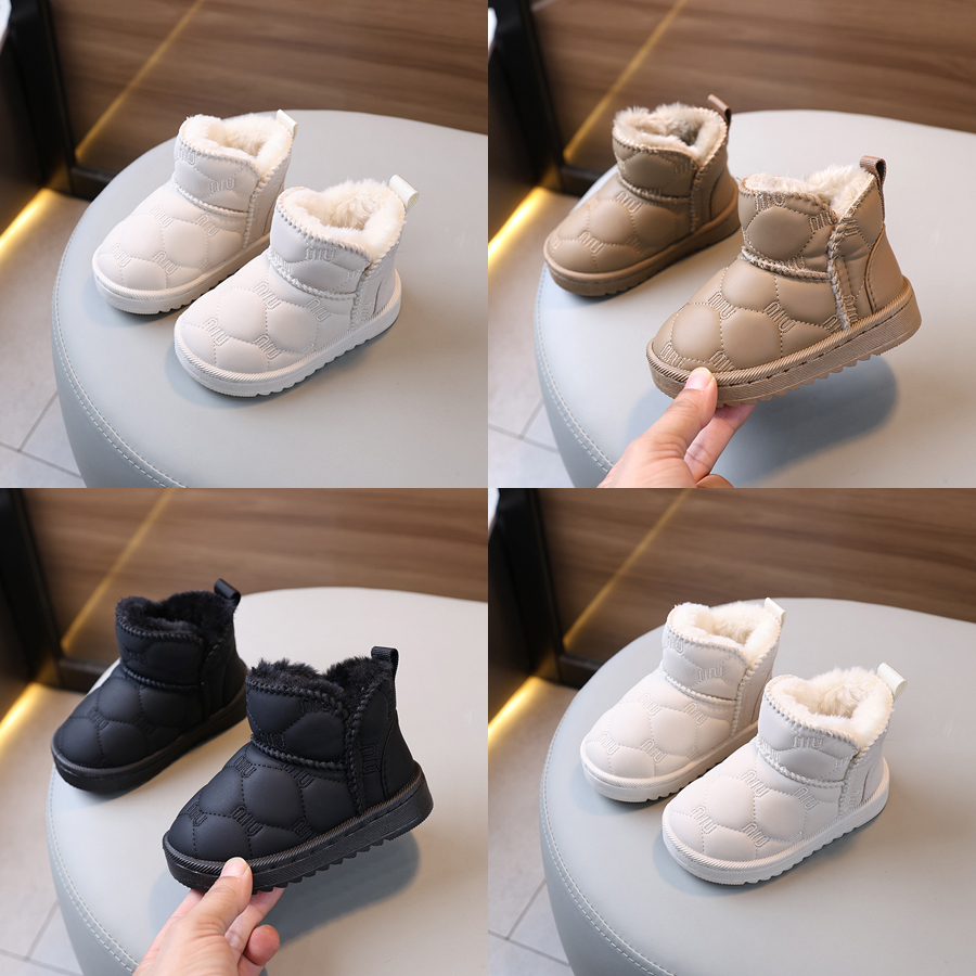 Baby Infant Snow Toddler Winter Kids Outdoor Warm Plush Boots Walkfashion Windproof Waterproof Little Kid Cotton-padded Shoes Size 19 - 30 dh1922389