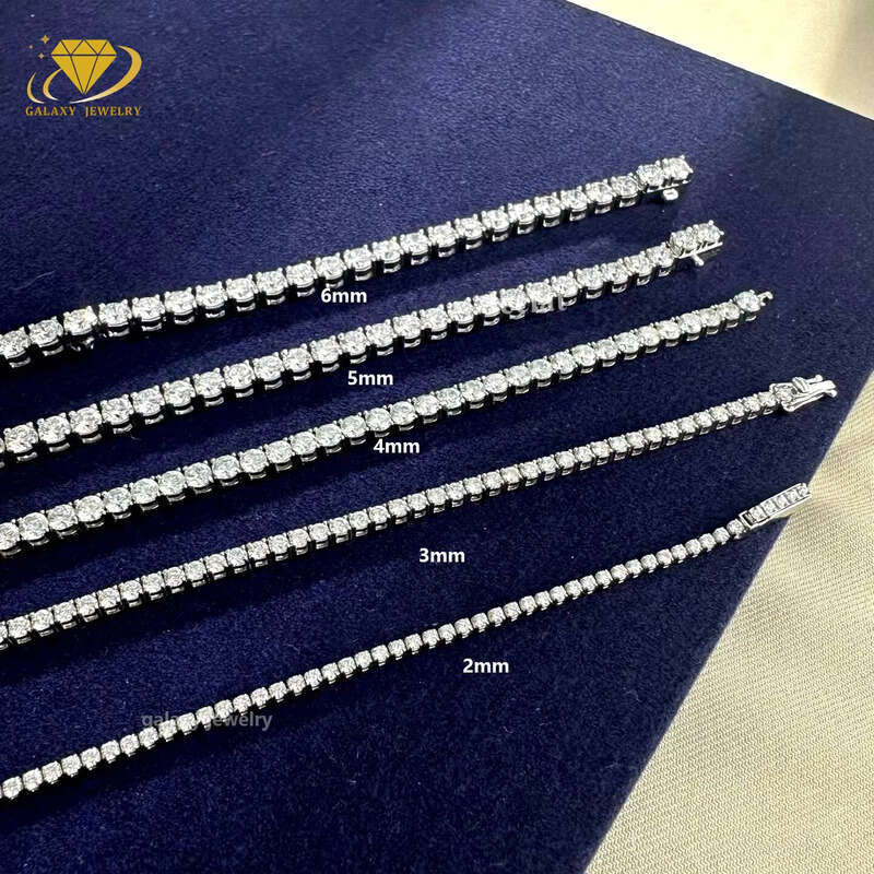 Premium Jewelry 2mm Chain Vvs Sier Women's Moissanite Tennis Bracelet