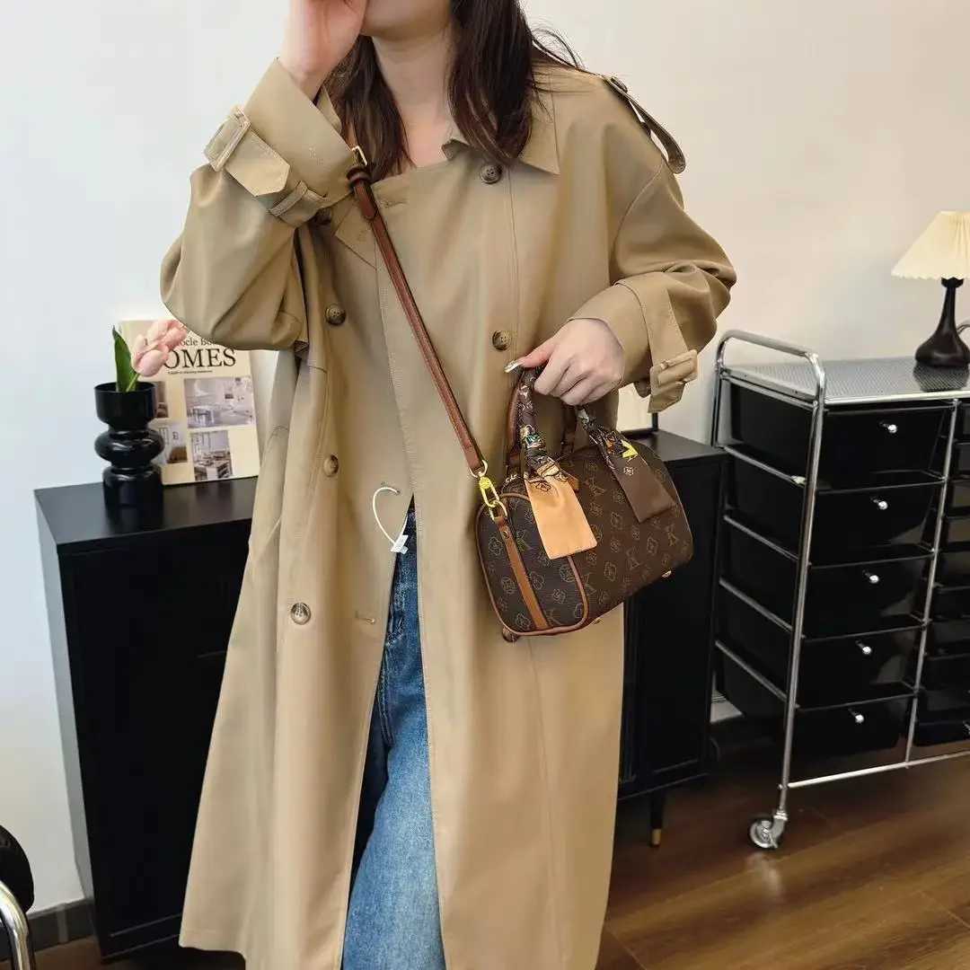 Gutitee Vintage Boston Pillow Handbag Womens Printed Crossbody Bag Soft PVC Polyester Fiber Phone Pocket Carryall Bag K251121