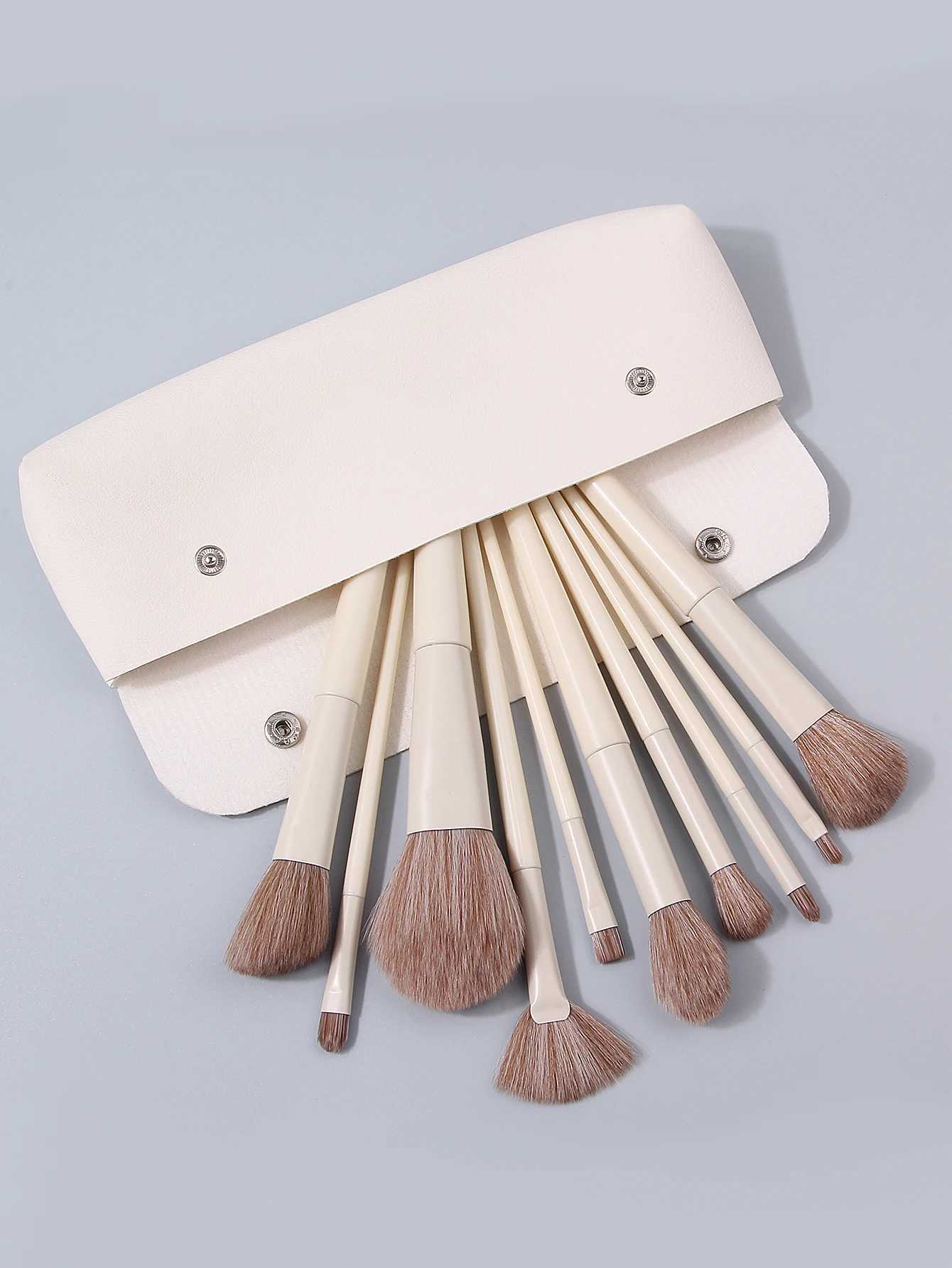 11PCS Beginner Makeup Brush Set with makeup bag soft bristle blush brush eyeshadow brush portable travel makeup tools C251122