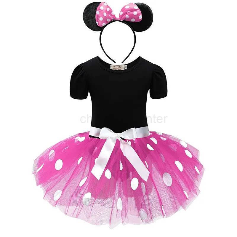 Disney Baby Girls Ballet Tutu Dress Summer Kids Minnie Mickey Dress Dots Mouse Costume Children Christmas Birthday Party Clothes W250520 W250520