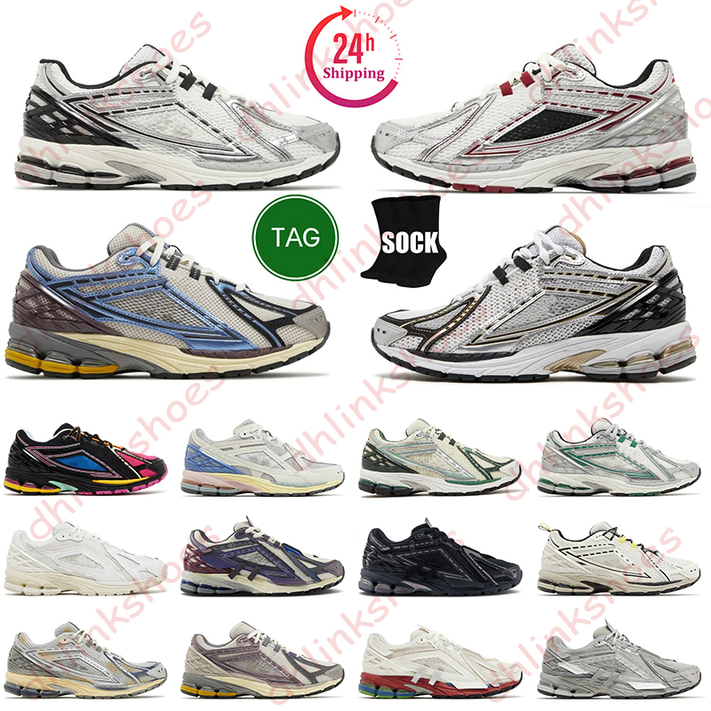 Designer shoes new 1906r running shoes Green Silver Metallic Black White Gold Neon Nights Angora Blue Pink 1906 sneakers women men outdoor flat suede leather trainer