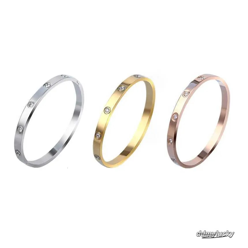 Stainl Steel Simplicity Generous Zircon Bracelet Ladies Fashion Trend High Jewelry Accories Party Gift SAB H11.21 Ddmylucky