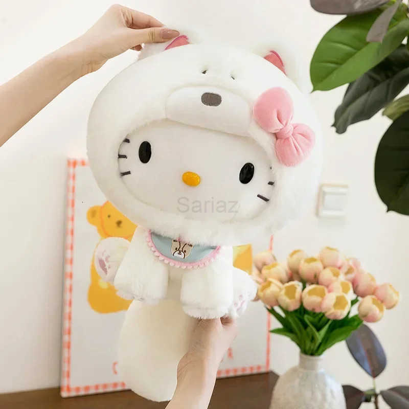 Sanrio Hot Large Size Hello Kitty Transforms Into A Puppy Series Plush Toy Cartoon Anime Filled Doll Kawaii Decorate Girl Gifts H251122