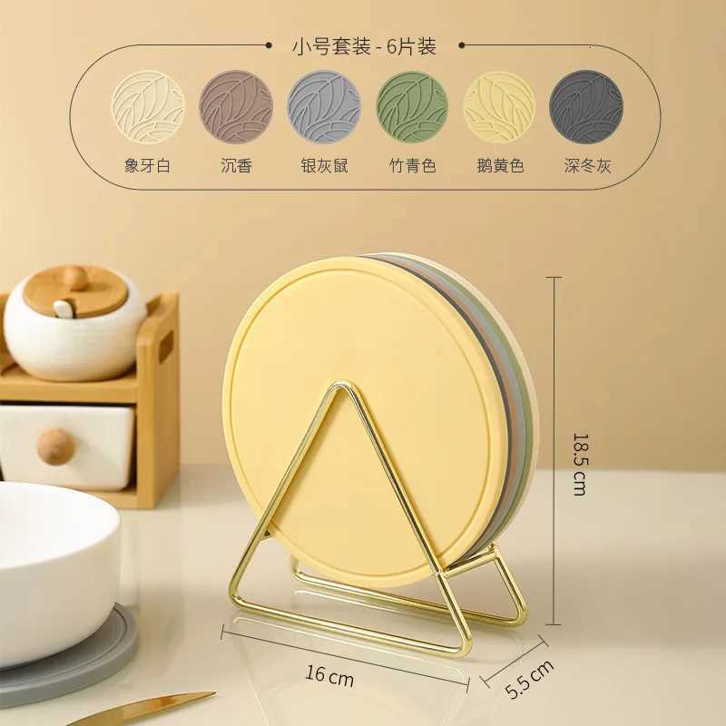 Kitchen Silicone Round Heat Resistant Mat High-Temperature Thick Pot Holder Durable Coaster Stylish Non-Slip Table Pad C251122