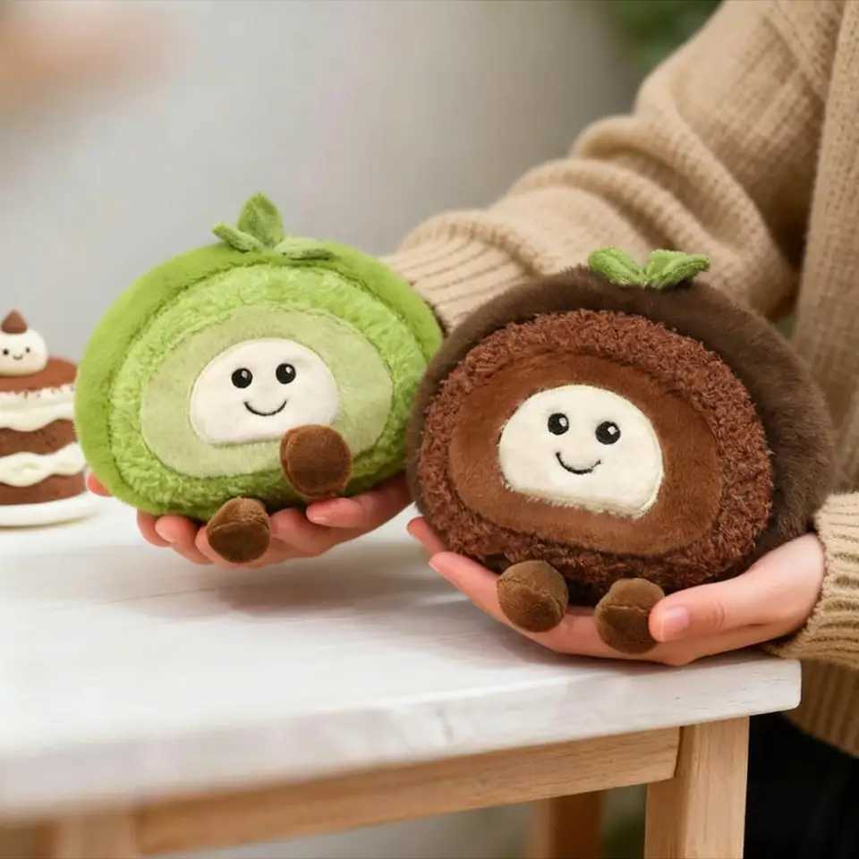Swiss Roll Plush Toy Cute Stuffed Boys Girls s Pretend Role Play Festival Holiday Birthday Gift Present Idea Soft Doll C251202