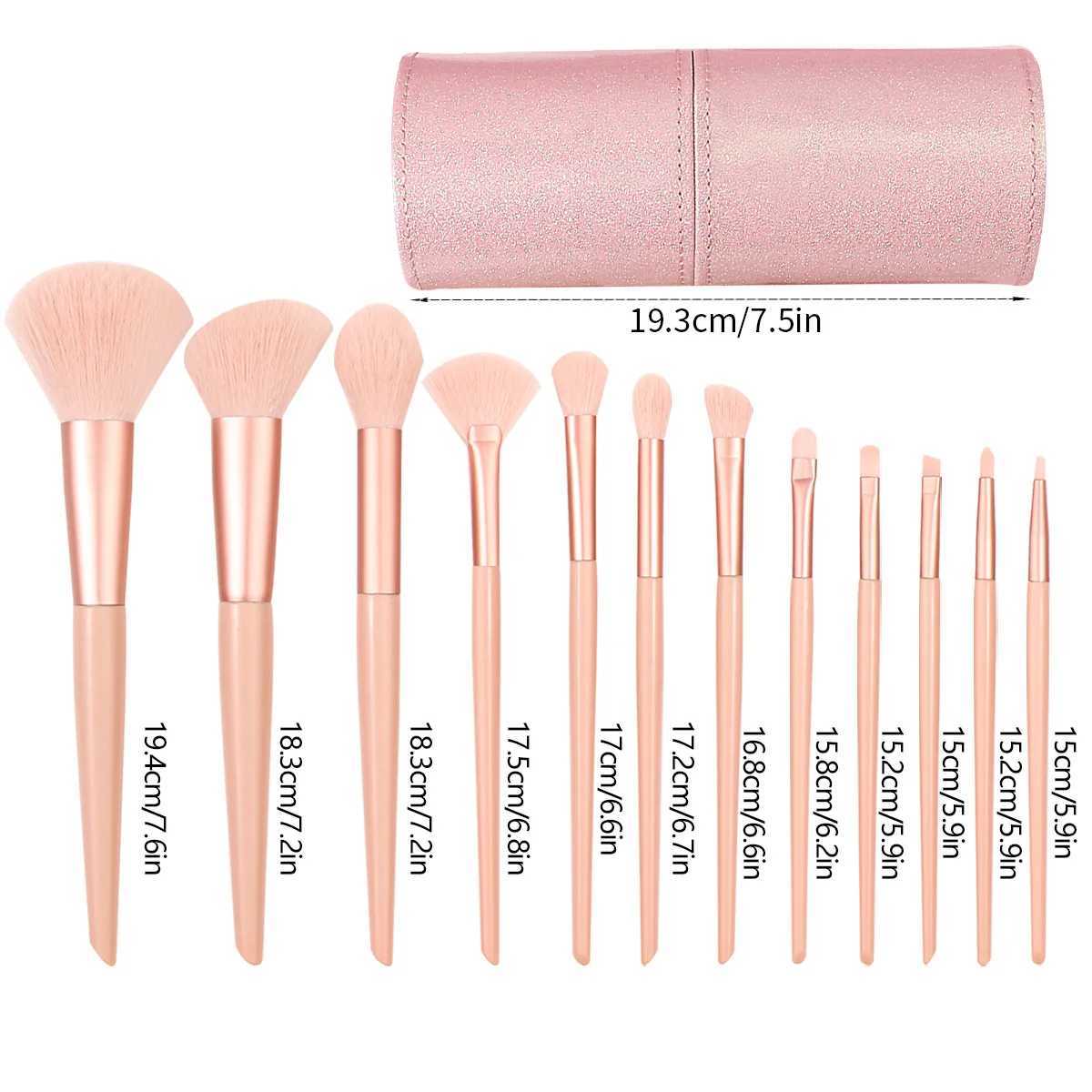 New 13 Pcs/set In Barrels Makeup Brushes Set Powder Foundation Blush Contour Eyeshadow Brow Lashes Cosmetic Brushes Beauty Tools C251122