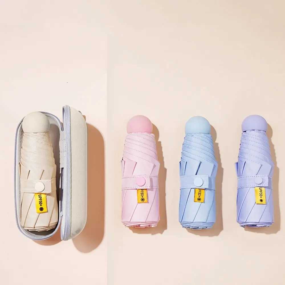 Travel Umbrella - Mini Folding Compact Umbrella with Case 6/8 Ribs Lightweight Portable UmbrellaM251122