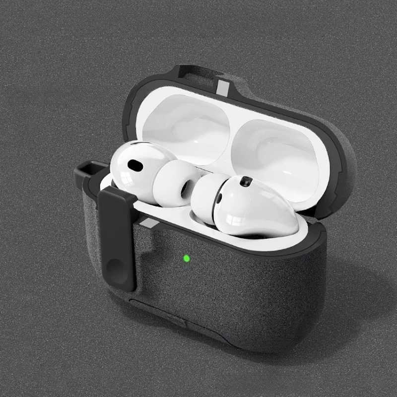 2025 Case For AirPods Pro 3 Magnetic Automatic Lock Cases Phone Stand Headphone Cover For AirPods Pro 3 Pro3 Fundas With Hook W251125