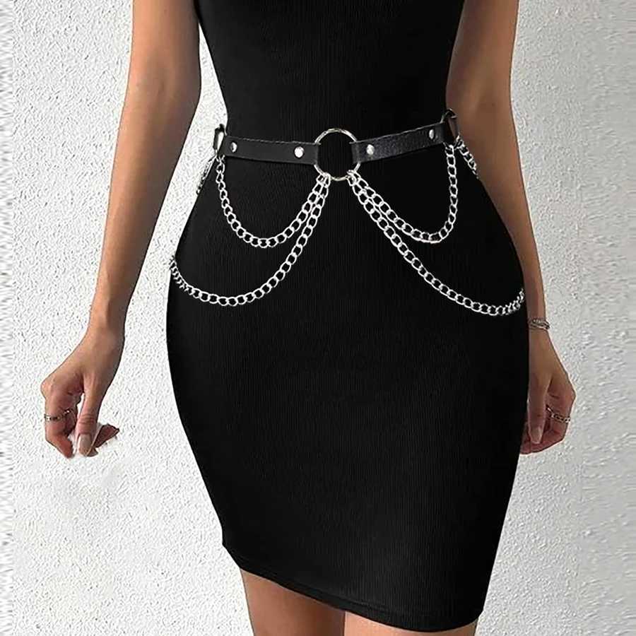 Women Sexy Leather Harness Belt Waist Chain Harness Fashion Waistband Accessory Leisure Punk Gothic Clothing Jewelry Belt J251122