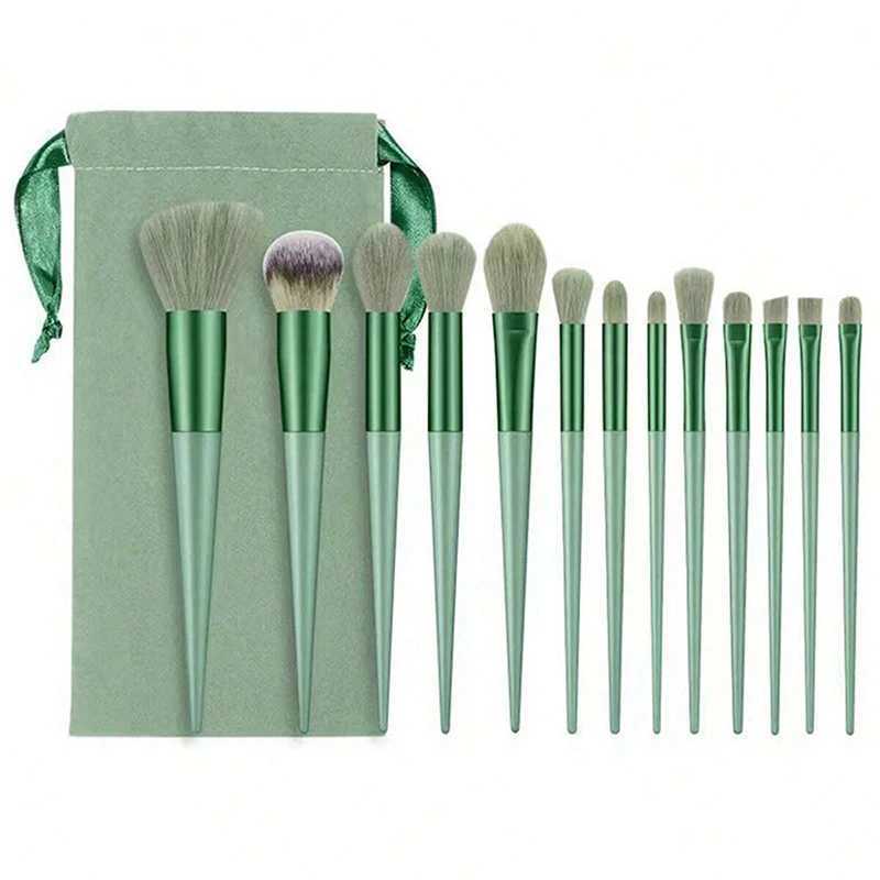 13 PCS Makeup Brushes Set Eye Shadow Foundation Women Cosmetic Brush Eyeshadow Blush Beauty Soft Make Up Tools Bag C251122