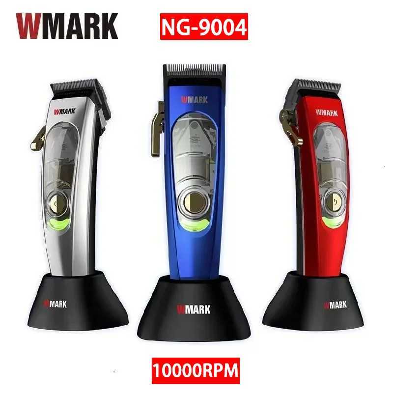 New WMARK NG-9004 Hair Clipper for MenMAGLEV Motor 10000RPMHair Cuter MachineCordless Rechargeable Edgers Clippers Withbase W251122