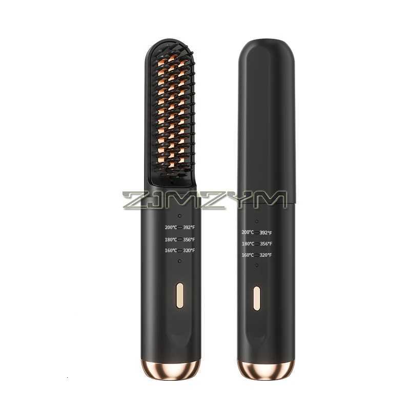 Hair Straightening Brush for Women 3 Temperature Settings Hot Brush Hair Straightener Anti Scald Brush StraightenerT251122