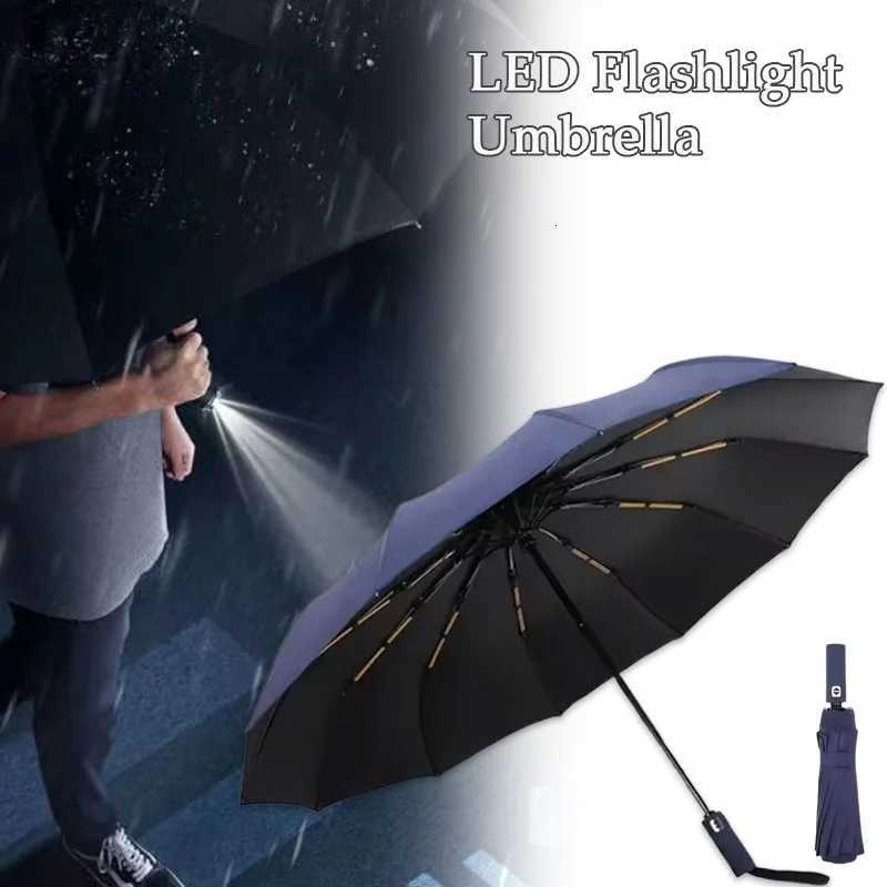 10 Bone Black Glue Fully Automatic Umbrella with Thick and Durable Keel Umbrella Waterproof Sun UV Resistant Folding UmbrellaM251122