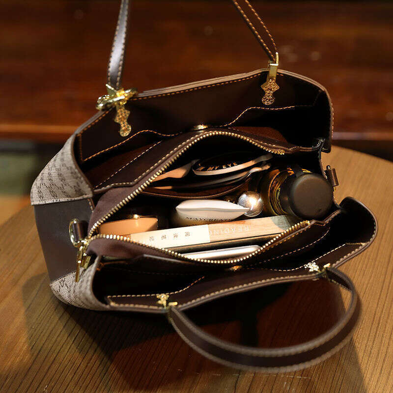 2025 New Fashionable And Versatile Genuine Leather Single Shoulder Crossbody Bag, Women's Printed Light Luxury Handbag, Trendy Brand