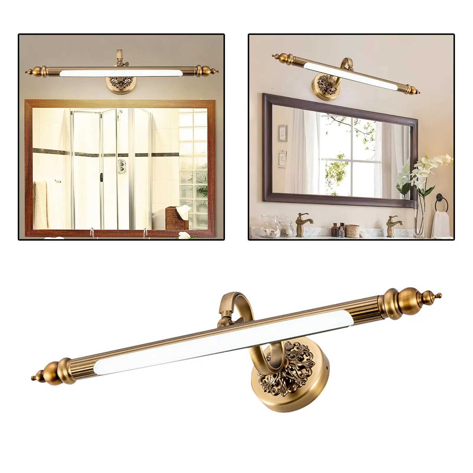 Light Adjustable Reading Lamp Rustproof Vanity Lighting Light for Bedroom Bathroom Home Living M251122