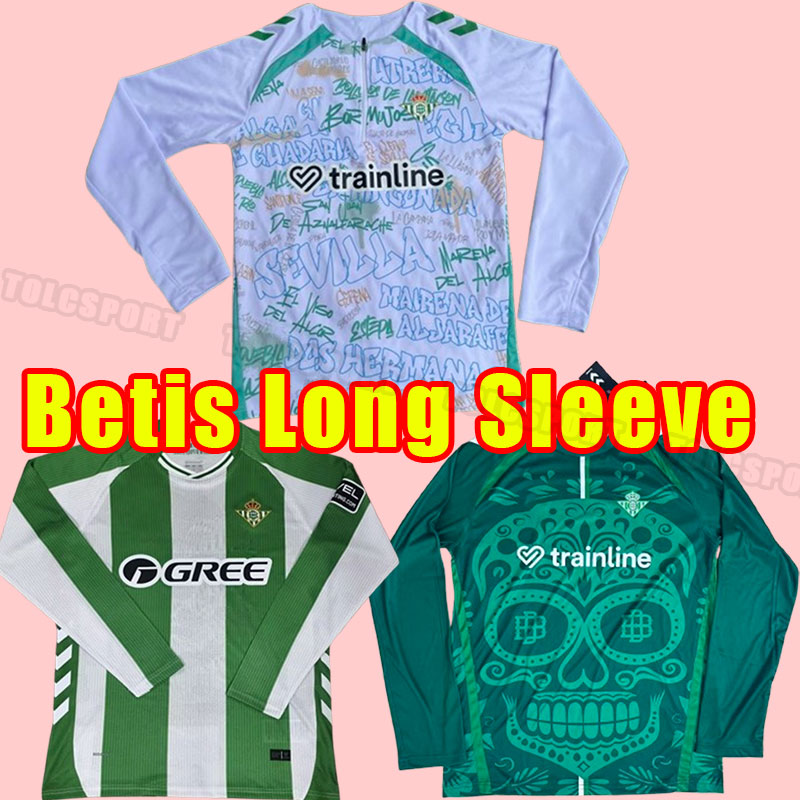 Long sleeve 25 26 Real Betis home away third Soccer Jerseys JUANMI B.IGLESIAS 2024 2025 JOAQUIN CANALES FEKIR ALEX MORENO WILLIAN J. Mens Adult men fans version training