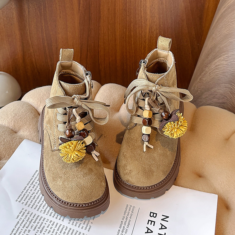 New designer shoes Autumn Winter New Warm Children s Martin Boots Girls Leather Boots Versatile British Style Boys Short Boots Cotton Boots