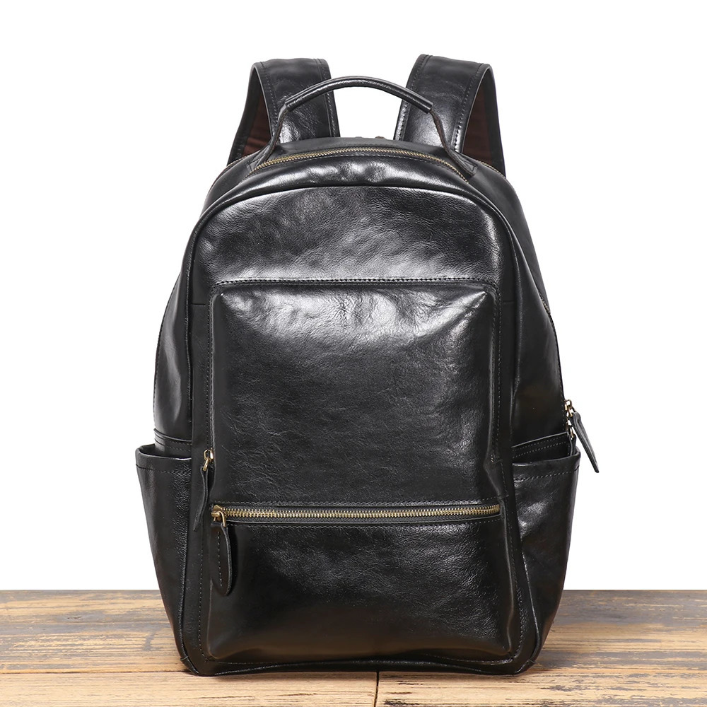 LUOKIR Genuine Leather Backpack for Men Business Travel Suitcase Fashionable Trendy Large Capacity Laptop Bag 251111