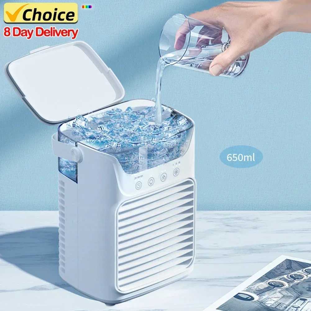 Portable humidifier fan AIr regulator household small air cooler water-cooled portable air conditioner suitable for Office 3-speed fanC250421