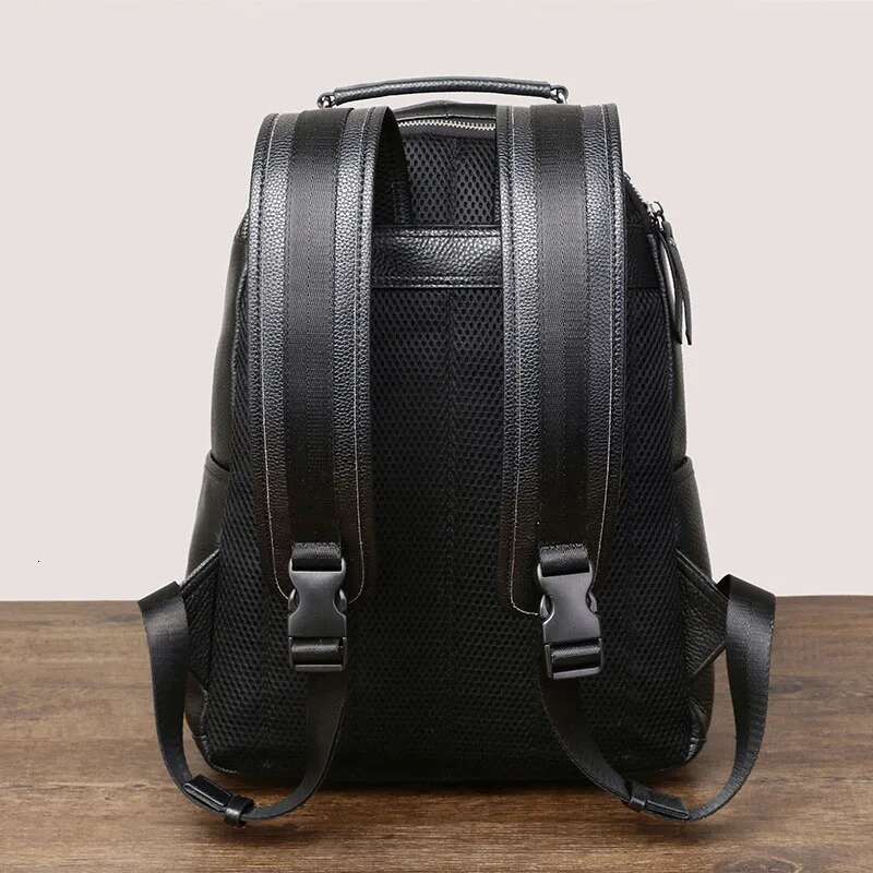 Cowhide Men's Backpack Large Capacity Business Travel Bag Casual Leather Business Computer Backpack Men's Advanced Sense - view 7