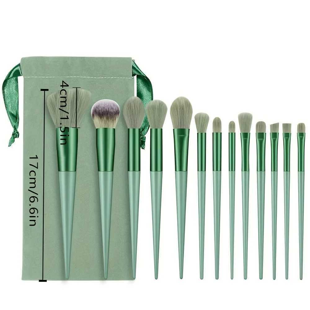 13Pcs Portable Makeup Brush Set With Storage Bag- Super Soft Gentlefor Flawless Makeup Looks - Travel-Friendly Easy to Clean C251122