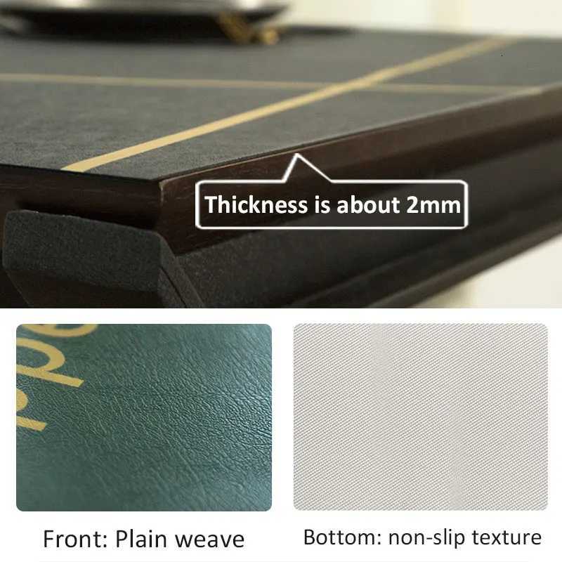 Nordic Flower Leather Tablecloth Waterproof Oil-proof Coffee Table Mat Solid Color Placemat Party Table Decor Cover Custom Made C251122