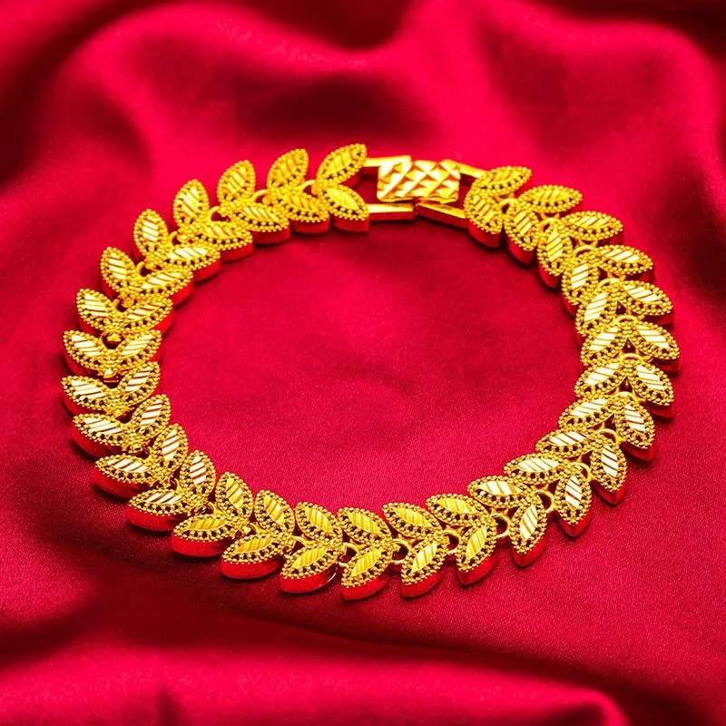 AU999 24K Gold Womens Trendy Set Bracelet MicroDiamond Ring MotherofPearl Commute Date Aura 251114