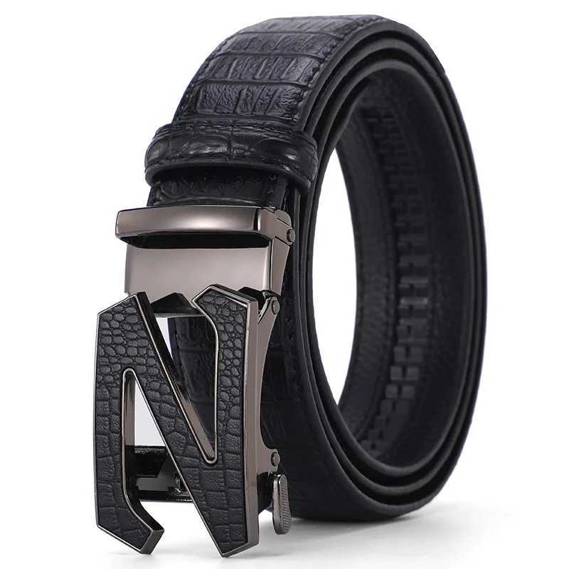 New Mens Belt Automatic Genuine Leather Luxury Belt of Men Male Metal Automatic Buckle Designer High Quality Waist Belt J251122