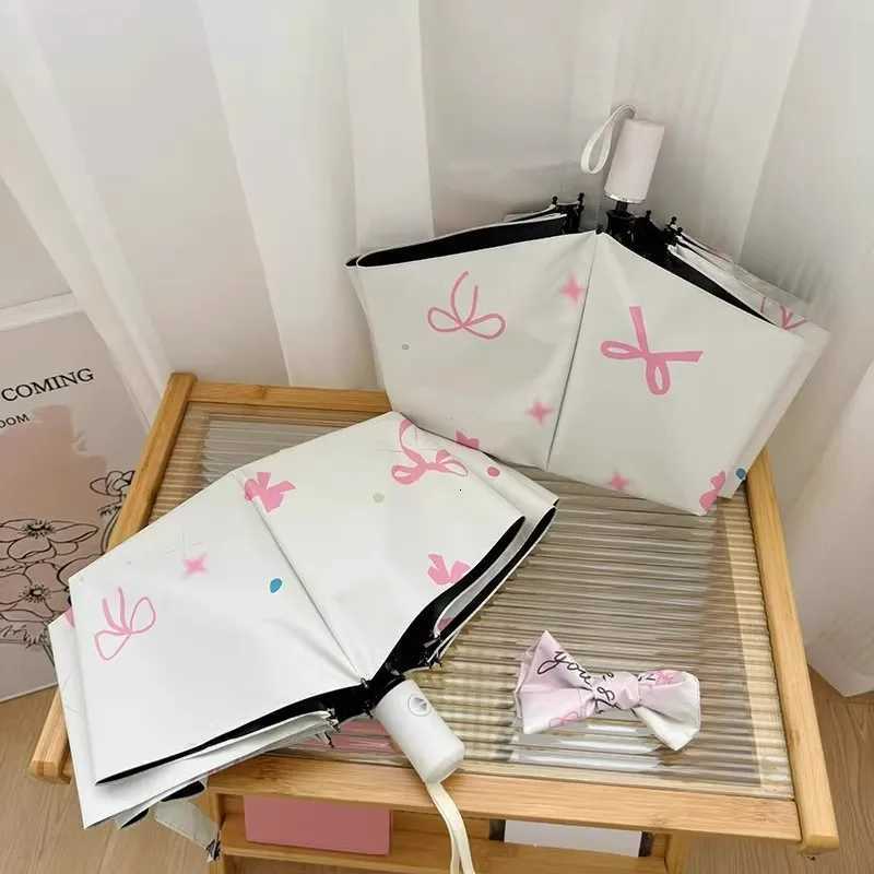 Gradient Love Ins Wind Automatic Umbrella Sun Rain Dual-purpose Sunshade Sun Protection UV Anti-Volk Nickel Umbrella FoldingM251122