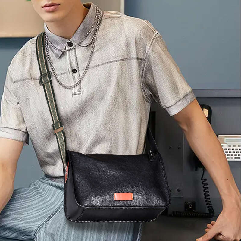 Luxury bag designer xz new trend leather men's one shoulder fashion casual top layer cowhide commuter small messenger bag