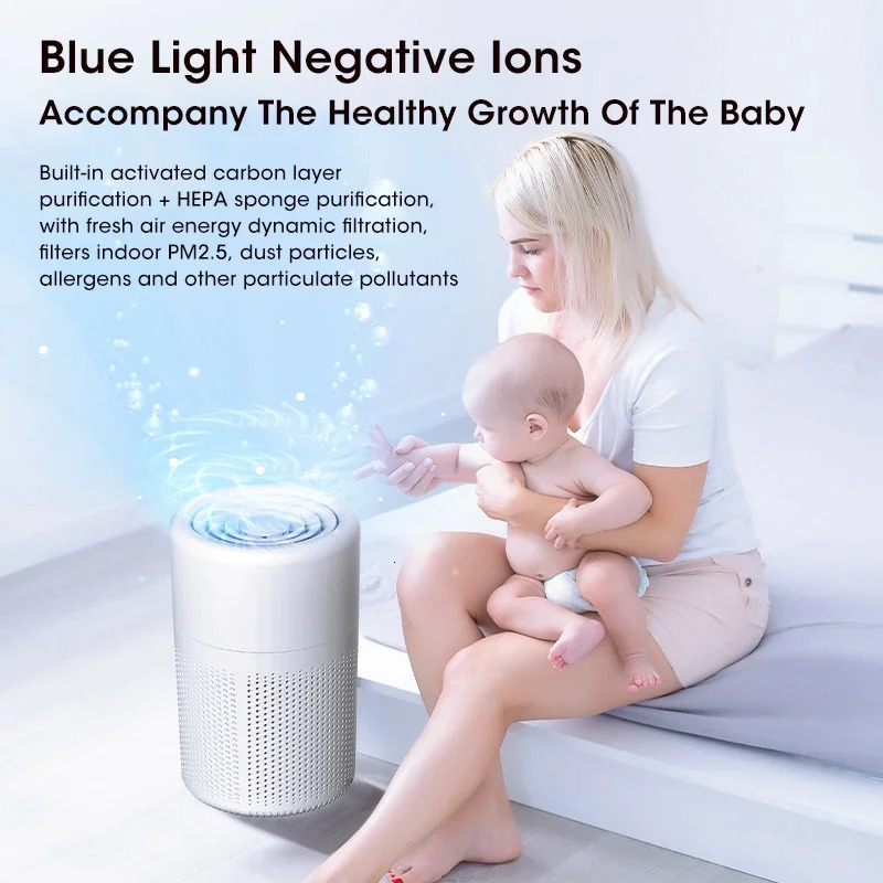 Smart Air Purifier Household High-Efficiency with Scented Sponge Deodorant for Office Living Room Bedroom Kitchen 250417