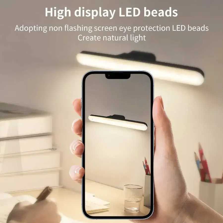 LED Mirror Front Makeup Light Rechargeable Magnetic Eye Protection Reading Lamp Touch Wall Light for Dormitory Wardrobe Lighting M251122