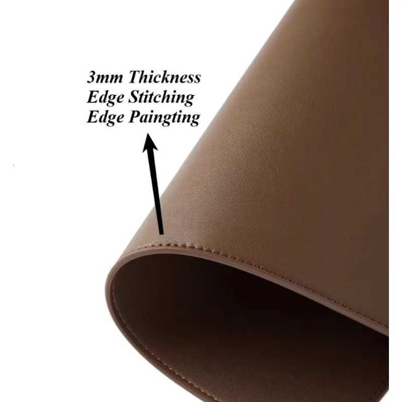 Inmos Faux Leather Coasters for Home Decor Round Cup Pads Tea and Water Cups Coffee Mats Dish Drying Nordic C251122