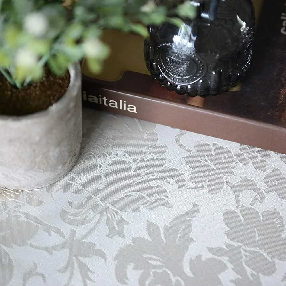 Oval Lace Tablecloth with Fall Antique Flower Design for Outdoor Farmhouse Rustic Kitchen and Birthday Parties C251122