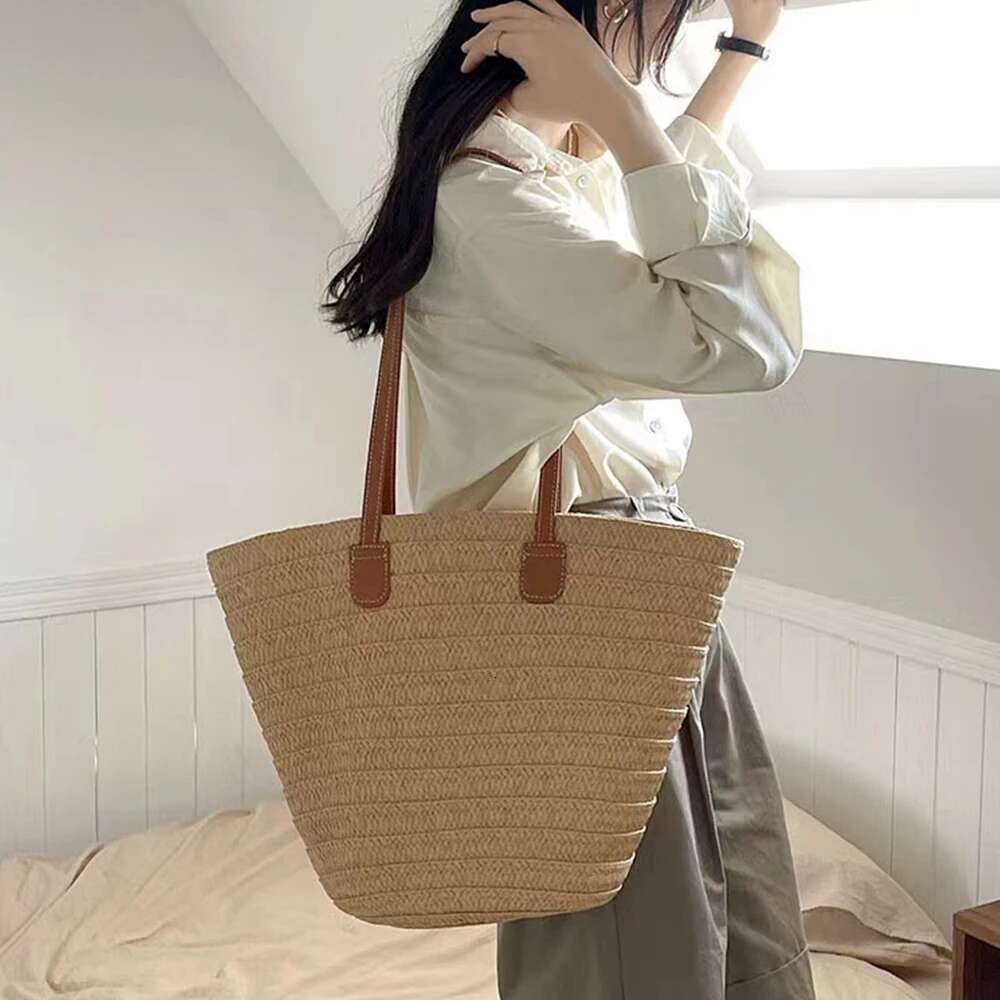 Overlarge Rattan Tote Designer Straw Handbags And Purses Bohemian Travel Beach Bags For Women Shoulder Big Shopper Bag Chic Bag