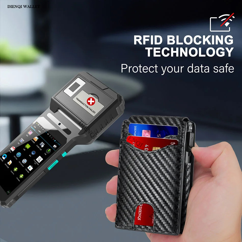 Carbon Fiber Rfid Credit Card Holder Men Wallets Anti Theft Slim Thin Wallet Cardholder Minimalist Wallet Purse Walet Bag251119