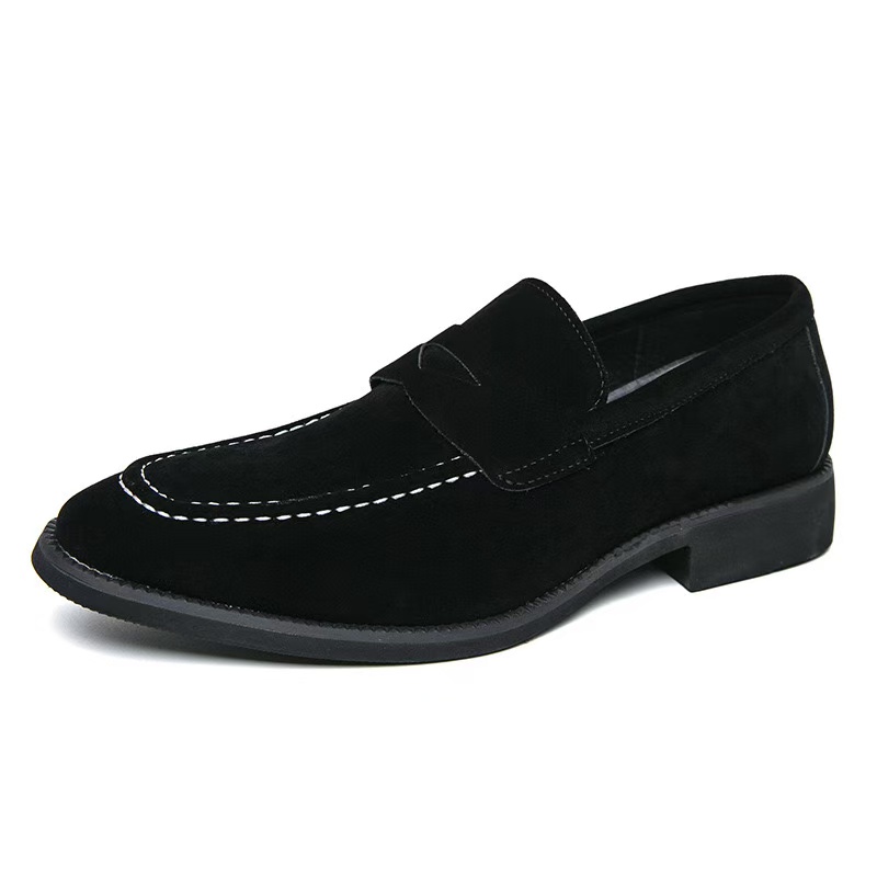 Men's Fashion Casual Shoes Suede Genuine Leather Mens Slip-on Light Comfortable Driving Loafers Moccasins Men Party Wedding Flat 1109