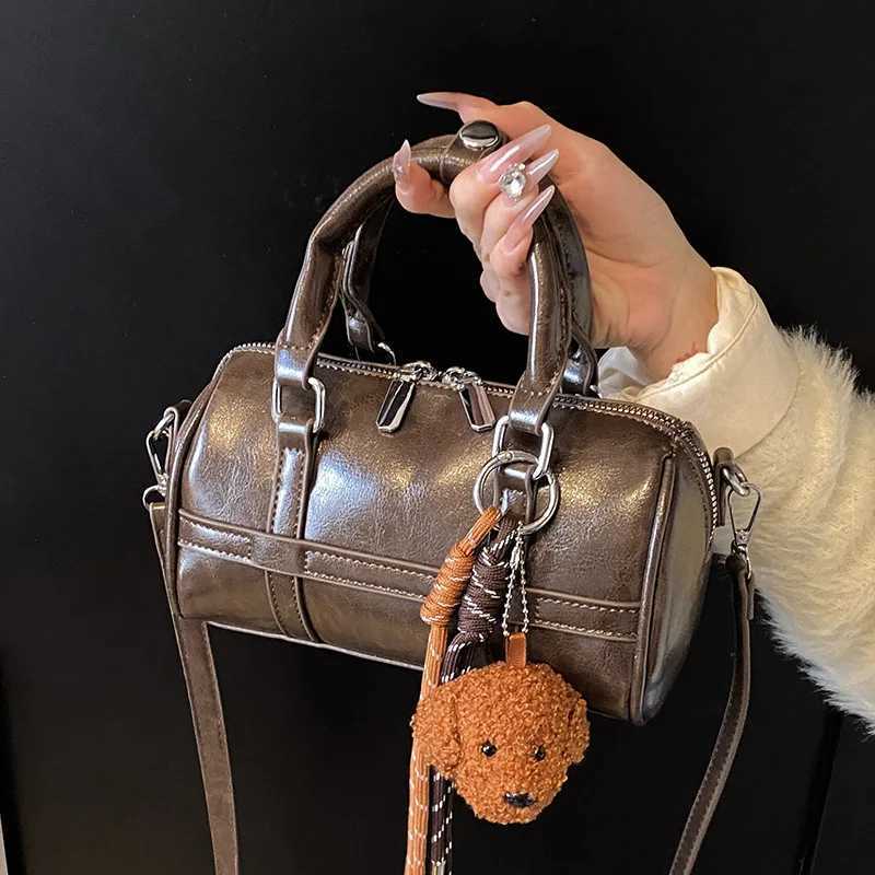 New Arrival 2025 Spring High quality Retro Small Bag for Women - Versatile Messenger Type Fashion and Portable Boston HandbagT251122