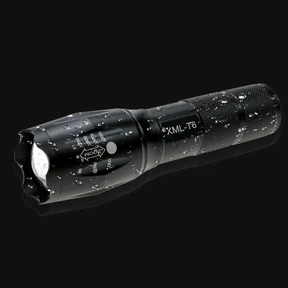 XML LED Flashlight Portable Telescopic Tactical Torch Lanterna Tactical Flashlight Zoomable Waterproof Outdoor Camping Bike C251122