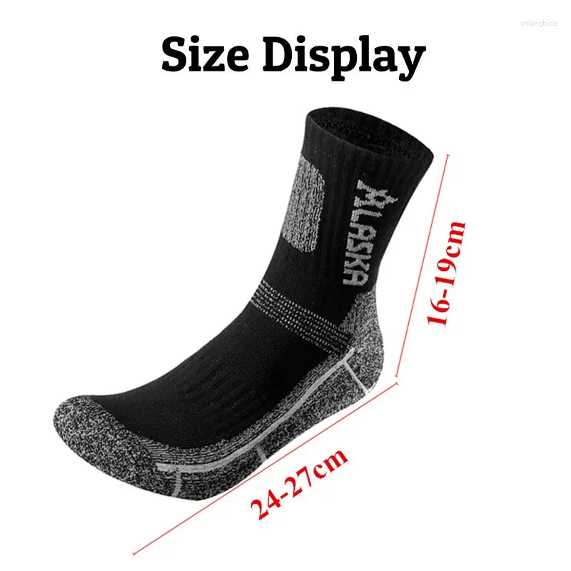 Men's Socks 3 Pairs Set Winter Professional Men Sports Sock Outdoor Keep Warm Cycling Running Hiking Skiing Thermal Spring Crew