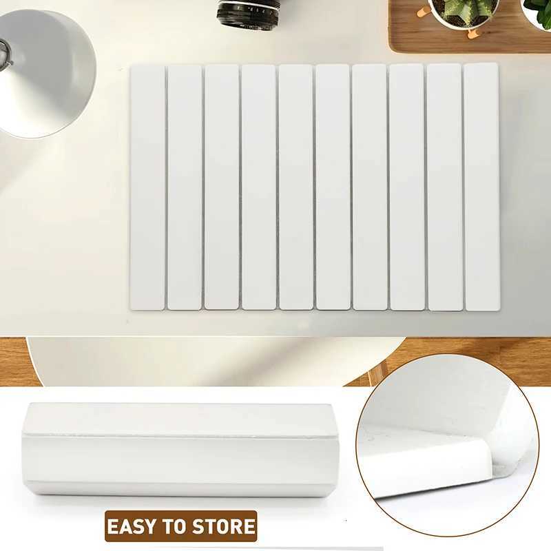 Kitchen Drying Mat Foldable Diatomite Dish Drying Mat Fast Absorbent Pad For Kitchen Non-Slip Sink Drying Tray For Dishes C251122