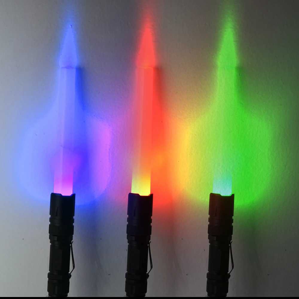 4 in 1 Multicolor Zoom Led White/Red/Green/Blue Lighting Flashlight Outdoor Hunting Photographic Selfie Hiking Camping Totch C251122