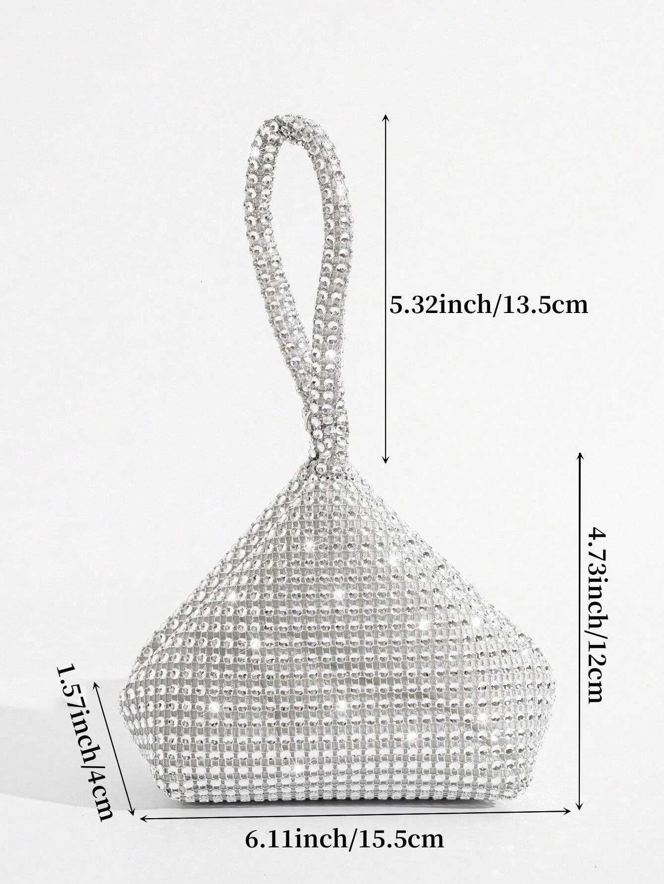 Glitter Bling Sequin Luxury Shiny Mini Novelty Bag Rhinestone Decor Glamorous Evening Bag For Wedding Prom Party Events Hasp K251121