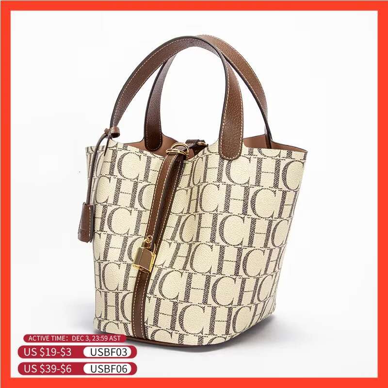 CH Large Capacity Daily Commuter Crossbody Fashion Letter Print Design Ladies Temperament Shoulder Bag Versatile Premium