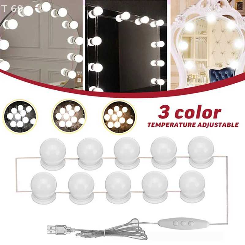 4/6/10 Pcs LED Detachable Bulbs Professional Makeup Mirror Lamp USB Power Cosmetic Mirror Light Vanity Lights M251122