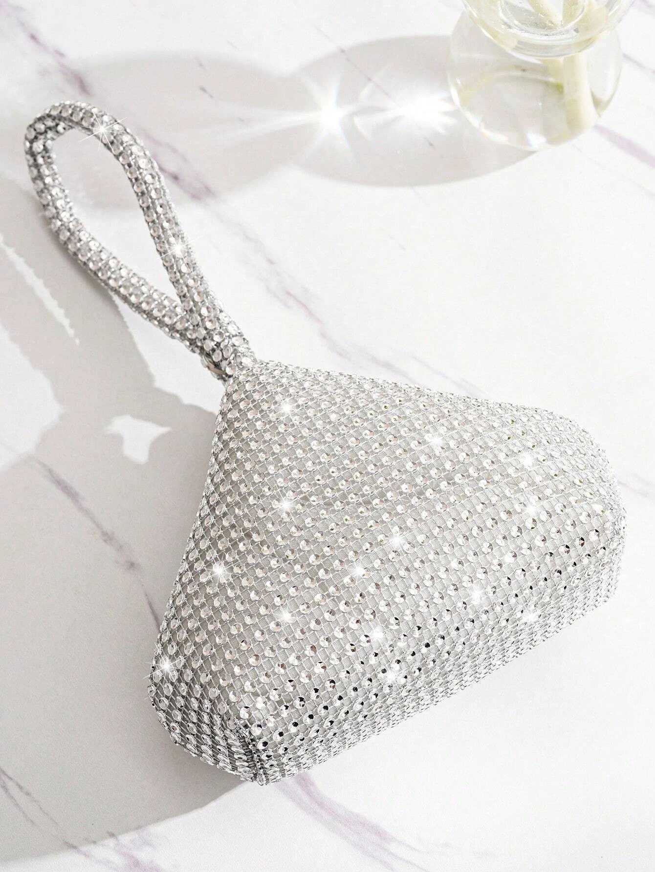 Glitter Bling Sequin Luxury Shiny Mini Novelty Bag Rhinestone Decor Glamorous Evening Bag For Wedding Prom Party Events Hasp K251121